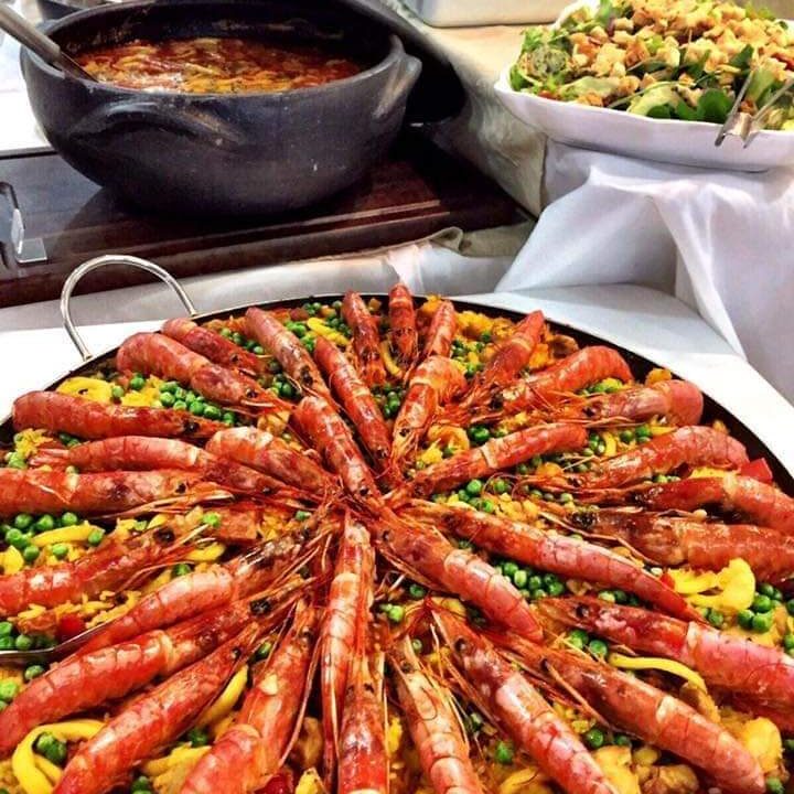 Catered Event in Mill Valley featuring paella and outdoor food service